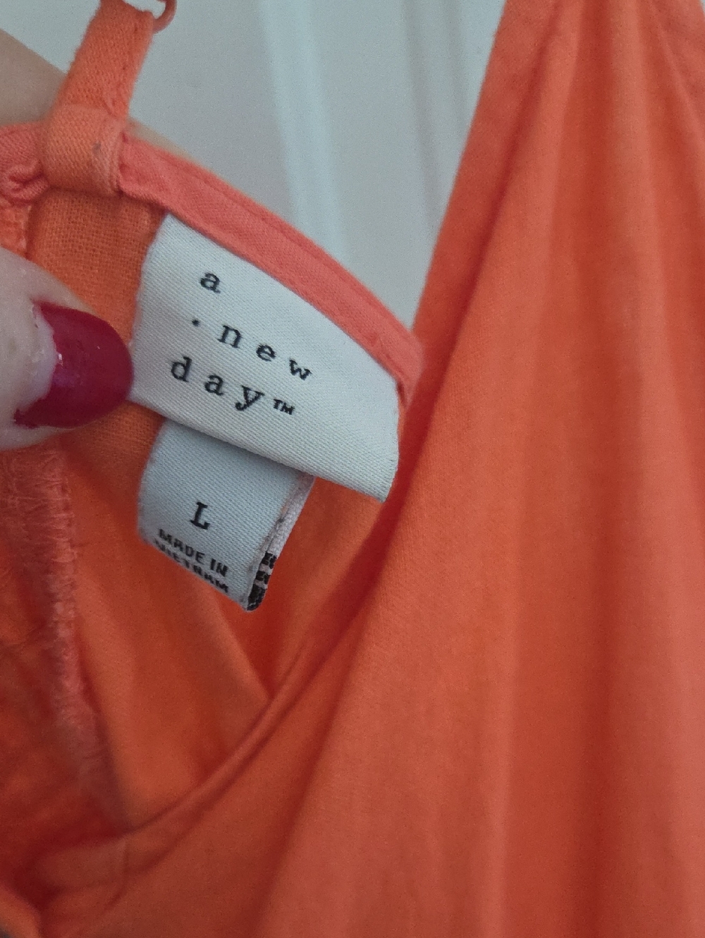 A New Day Orange Button Down Dress - Picture 5 of 10